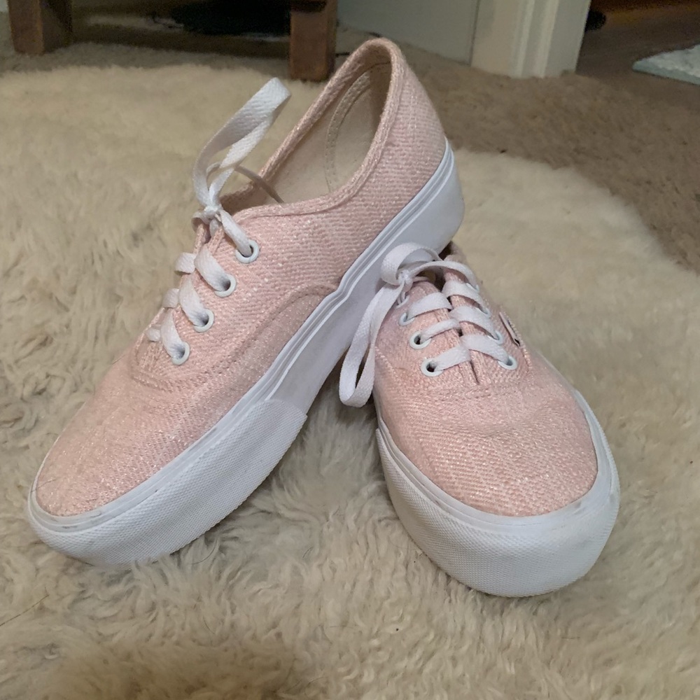 light pink platform vans size women’s 8
